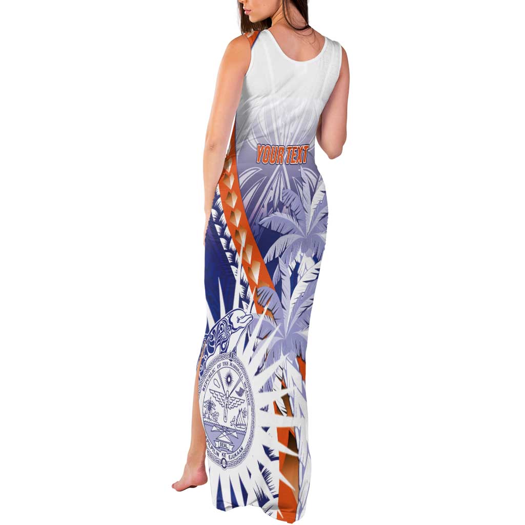Personalised Marshall Islands Manit Day Tank Maxi Dress Polynesian Tribal Tattoo Tropical Style