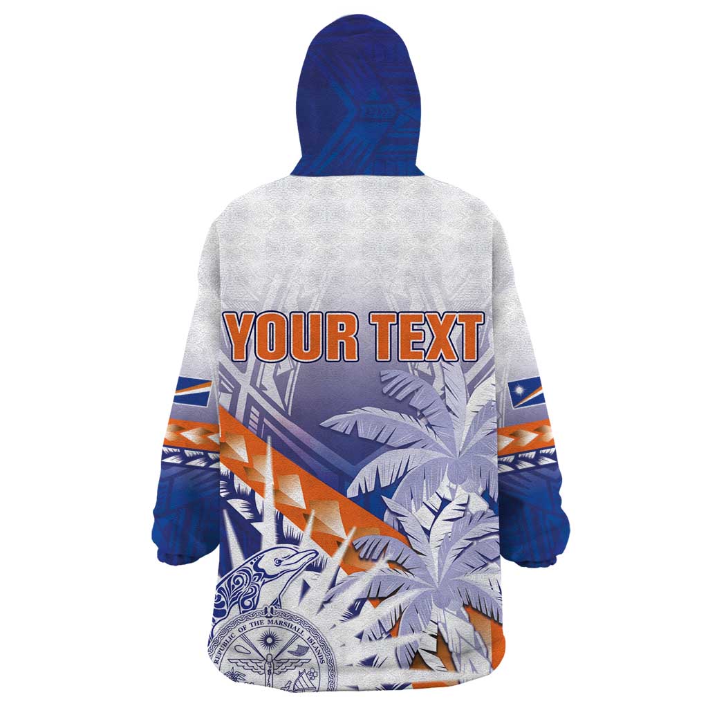 Personalised Marshall Islands Manit Day Wearable Blanket Hoodie Polynesian Tribal Tattoo Tropical Style LT05 - Polynesian Pride