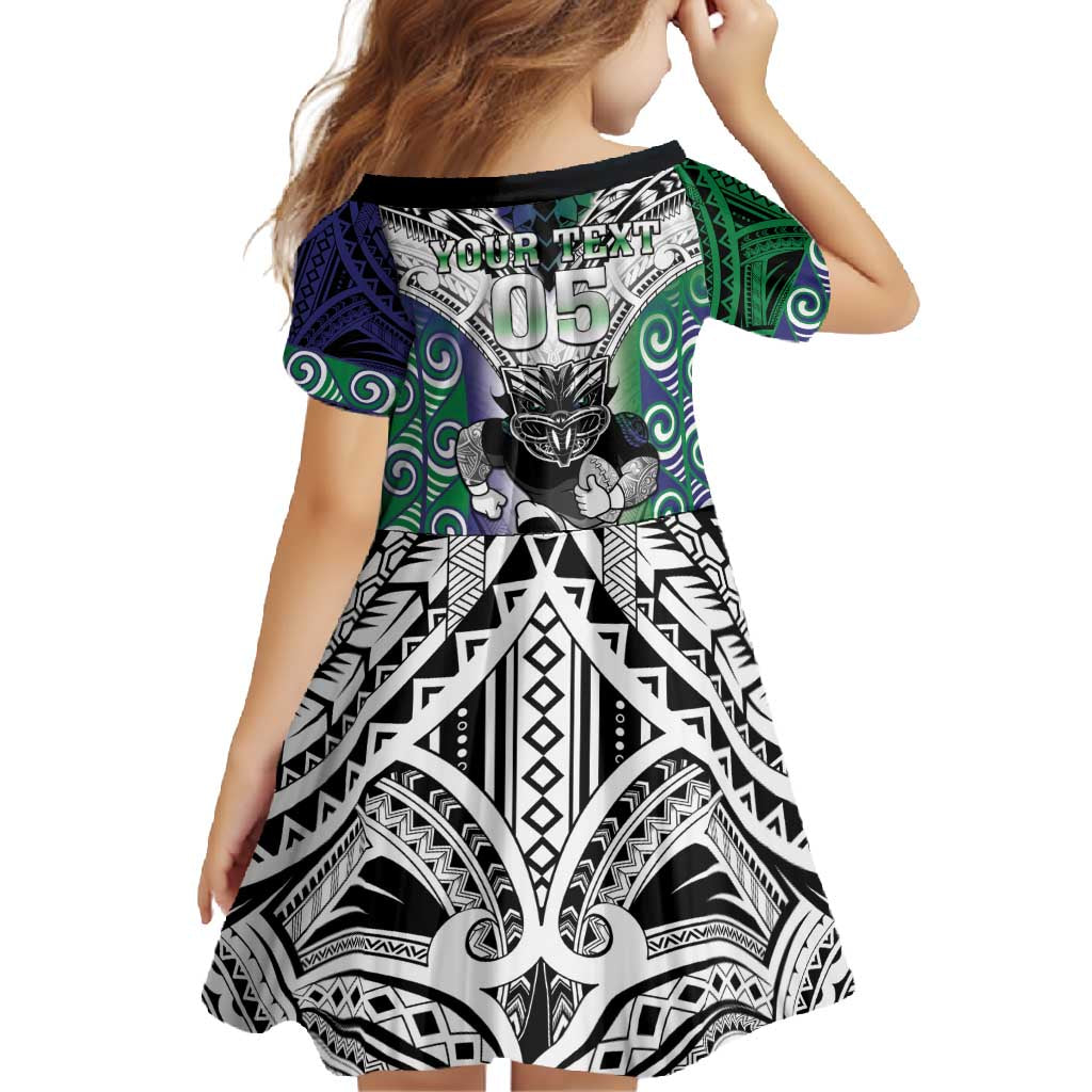 Custom New Zealand Warrior Family Matching Tank Maxi Dress and Hawaiian Shirt Maori Tribal Pattern