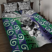 New Zealand Warrior Quilt Bed Set Maori Tribal Pattern
