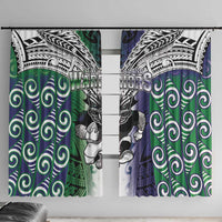 New Zealand Warrior Window Curtain Maori Tribal Pattern