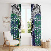 New Zealand Warrior Window Curtain Maori Tribal Pattern