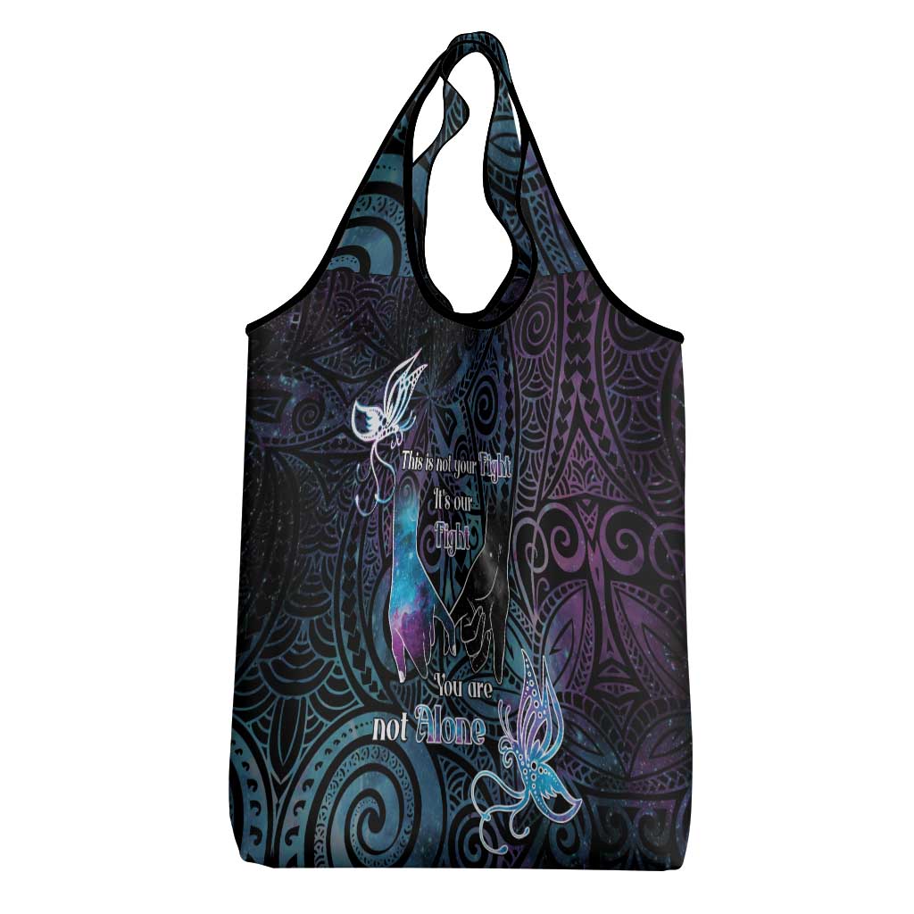 Suicide Awareness Grocery Bag You Are Not Alone - Polynesian Pride