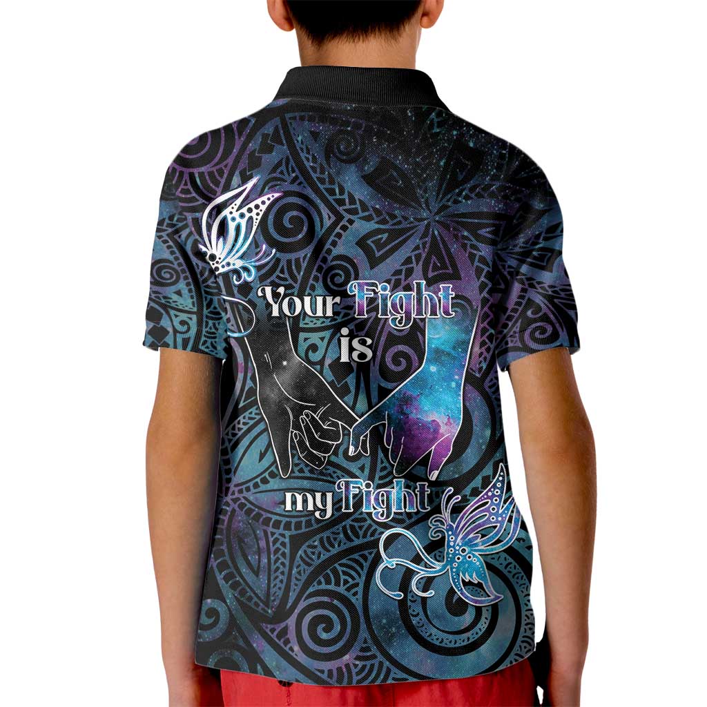 Suicide Awareness Kid Polo Shirt You Are Not Alone - Polynesian Pride