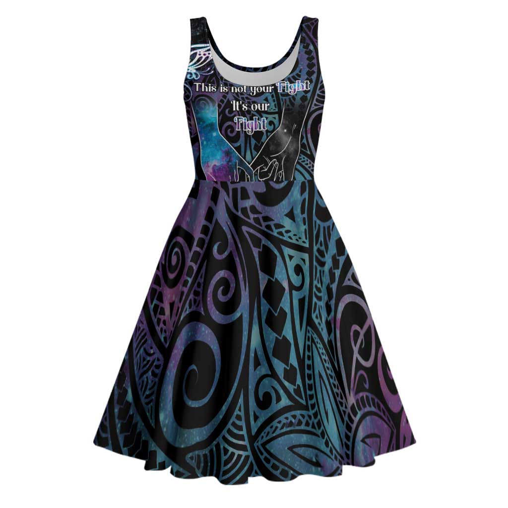 Suicide Awareness Midi Dress You Are Not Alone - Polynesian Pride