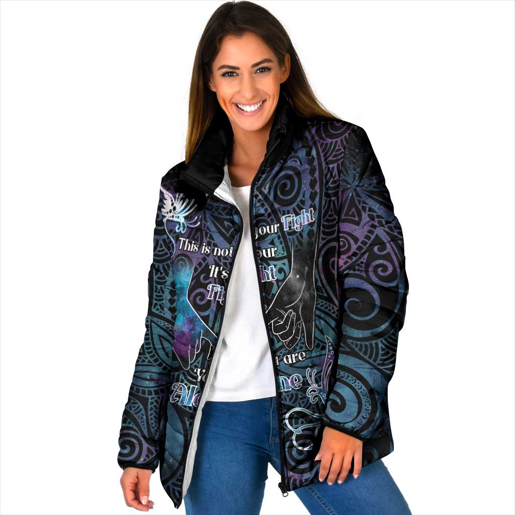 Suicide Awareness Padded Jacket You Are Not Alone - Polynesian Pride