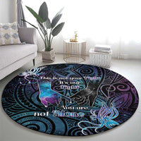 Suicide Awareness Round Carpet You Are Not Alone - Polynesian Pride