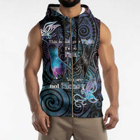 Suicide Awareness Sleeveless Zip Hoodie You Are Not Alone - Polynesian Pride