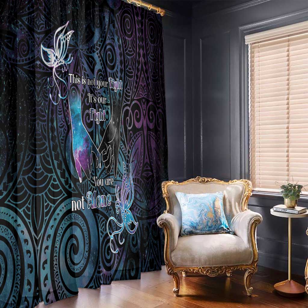 Suicide Awareness Window Curtain You Are Not Alone - Polynesian Pride