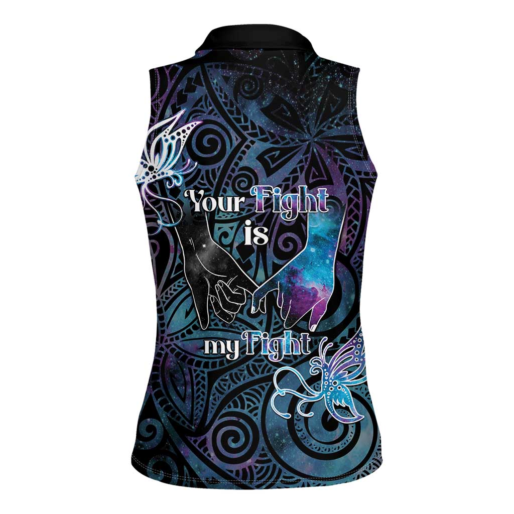 Suicide Awareness Women Sleeveless Polo Shirt You Are Not Alone - Polynesian Pride