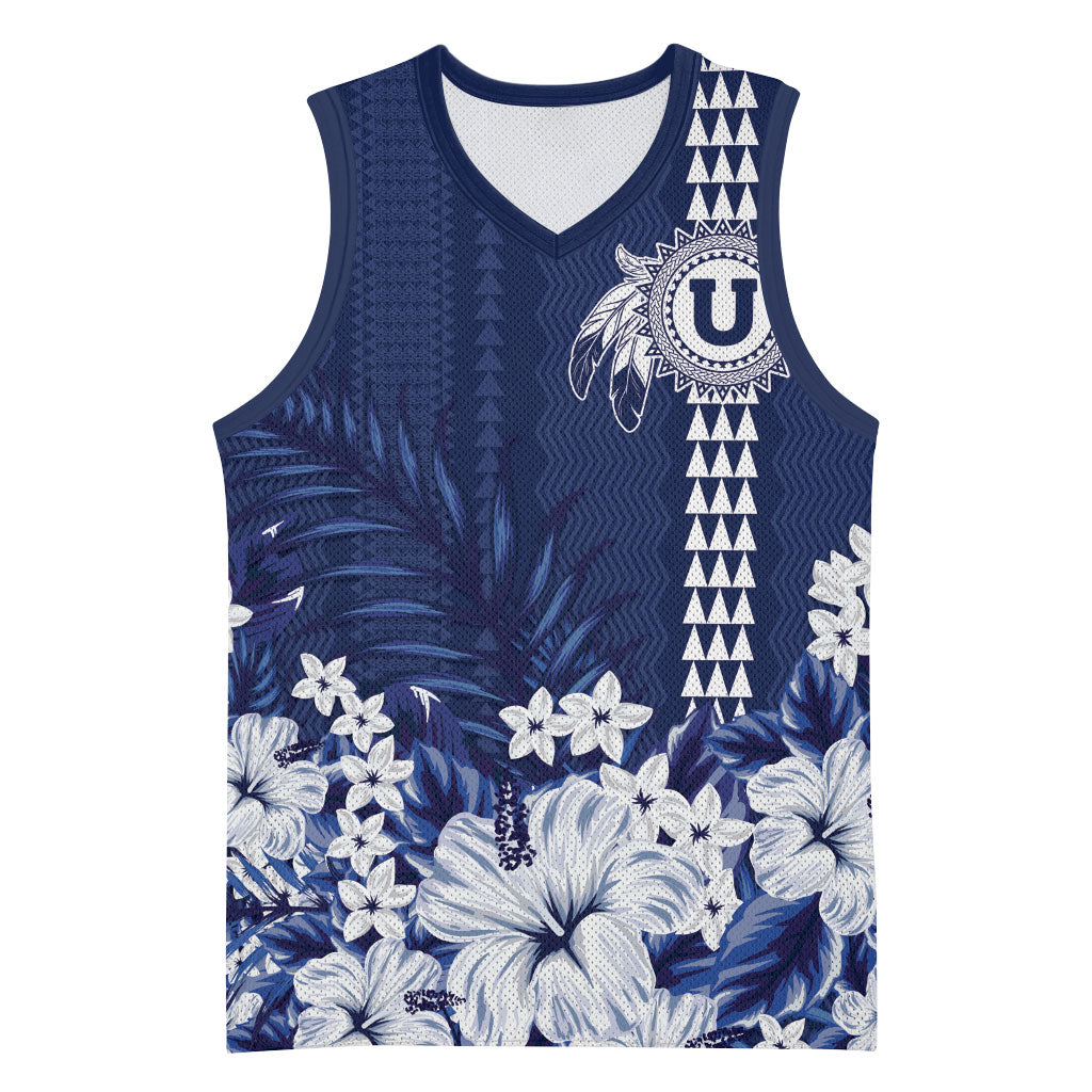 Personalized Utah State Basketball Jersey Polynesian Style LT05 Unisex Blue - Polynesian Pride