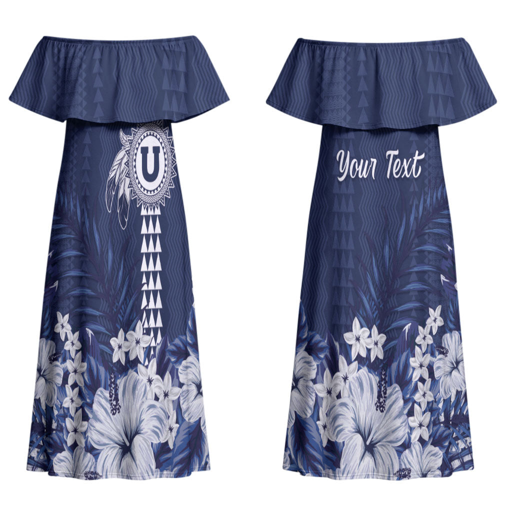 Personalized Utah State Couples Matching Off Shoulder Maxi Dress and Long Sleeve Button Shirt Polynesian Style LT05 - Polynesian Pride