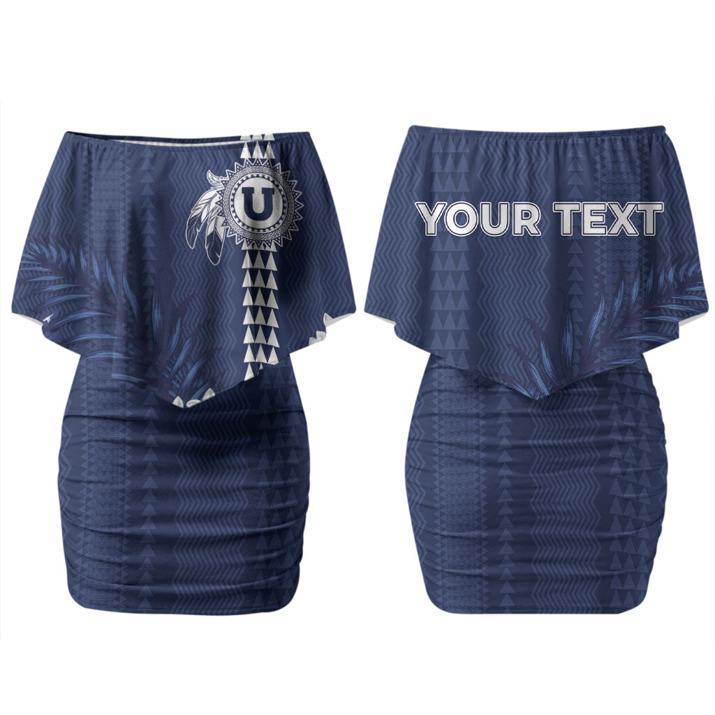 Personalized Utah State Couples Matching Off Shoulder Short Dress and Hawaiian Shirt Polynesian Style LT05 - Polynesian Pride