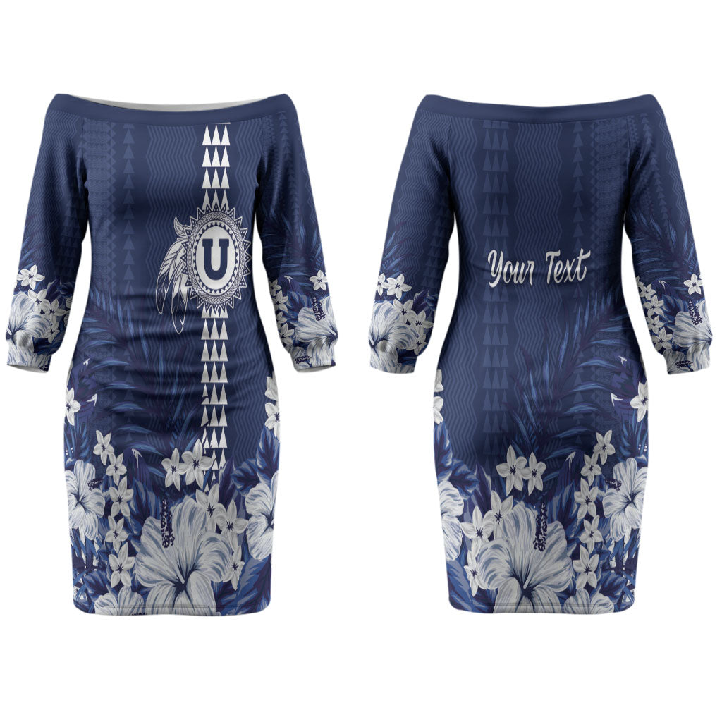 Personalized Utah State Couples Matching Off The Shoulder Long Sleeve Dress and Long Sleeve Button Shirt Polynesian Style LT05 - Polynesian Pride