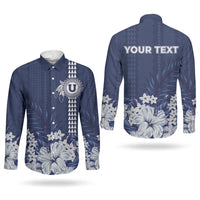 Personalized Utah State Couples Matching Tank Maxi Dress and Long Sleeve Button Shirt Polynesian Style LT05 - Polynesian Pride