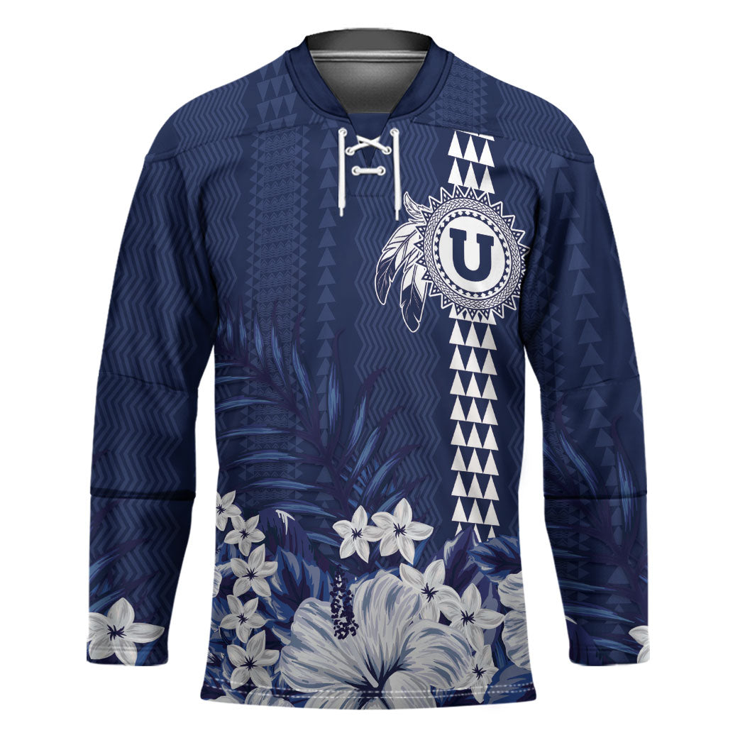 Personalized Utah State Hockey Jersey Polynesian Style LT05 Unisex Blue - Polynesian Pride