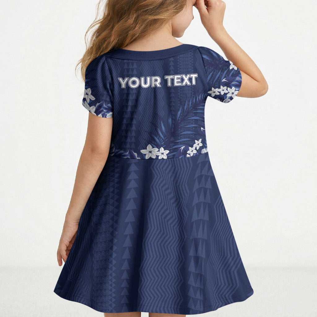Personalized Utah State Kid Short Sleeve Dress Polynesian Style LT05 - Polynesian Pride
