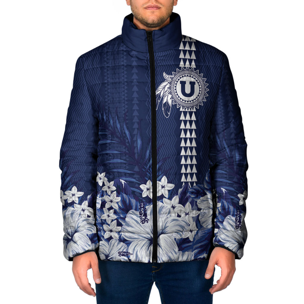 Personalized Utah State Padded Jacket Polynesian Style LT05 Men Blue - Polynesian Pride