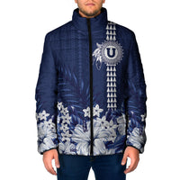 Personalized Utah State Padded Jacket Polynesian Style LT05 Men Blue - Polynesian Pride