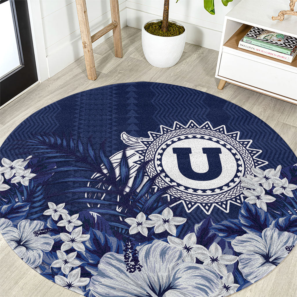 Utah State Round Carpet Polynesian Style LT05 Blue - Polynesian Pride