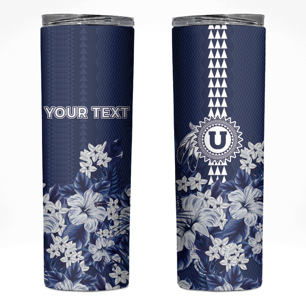 Personalized Utah State Skinny Tumbler Polynesian Style LT05 Blue - Polynesian Pride
