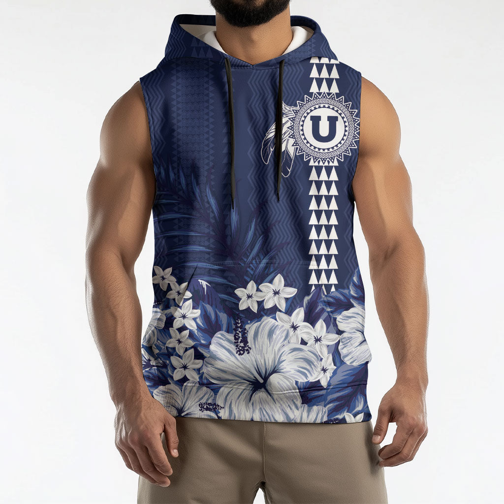 Personalized Utah State Sleeveless Hoodie Polynesian Style LT05 - Polynesian Pride