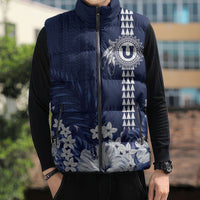 Personalized Utah State Sleeveless Puffer Jacket Polynesian Style LT05 - Polynesian Pride