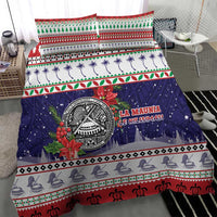 American Samoa Christmas Bedding Set Poinsettia La Maunia Le Kilisimasi LT05 - Polynesian Pride