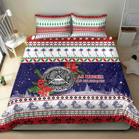 American Samoa Christmas Bedding Set Poinsettia La Maunia Le Kilisimasi LT05 - Polynesian Pride
