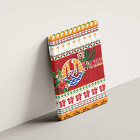 French Polynesia Christmas Canvas Wall Art Coat Of Arms Merry Xmas