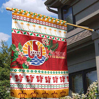 French Polynesia Christmas Garden Flag Coat Of Arms Merry Xmas LT05 - Polynesian Pride