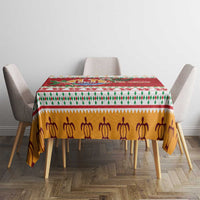 French Polynesia Christmas Tablecloth Coat Of Arms Merry Xmas