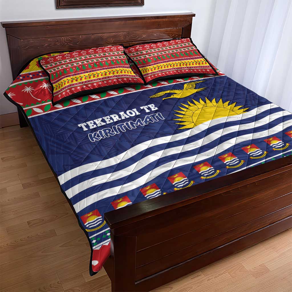 Kiribati Christmas Quilt Bed Set Coat Of Arms Tekeraoi Te Kiritimati
