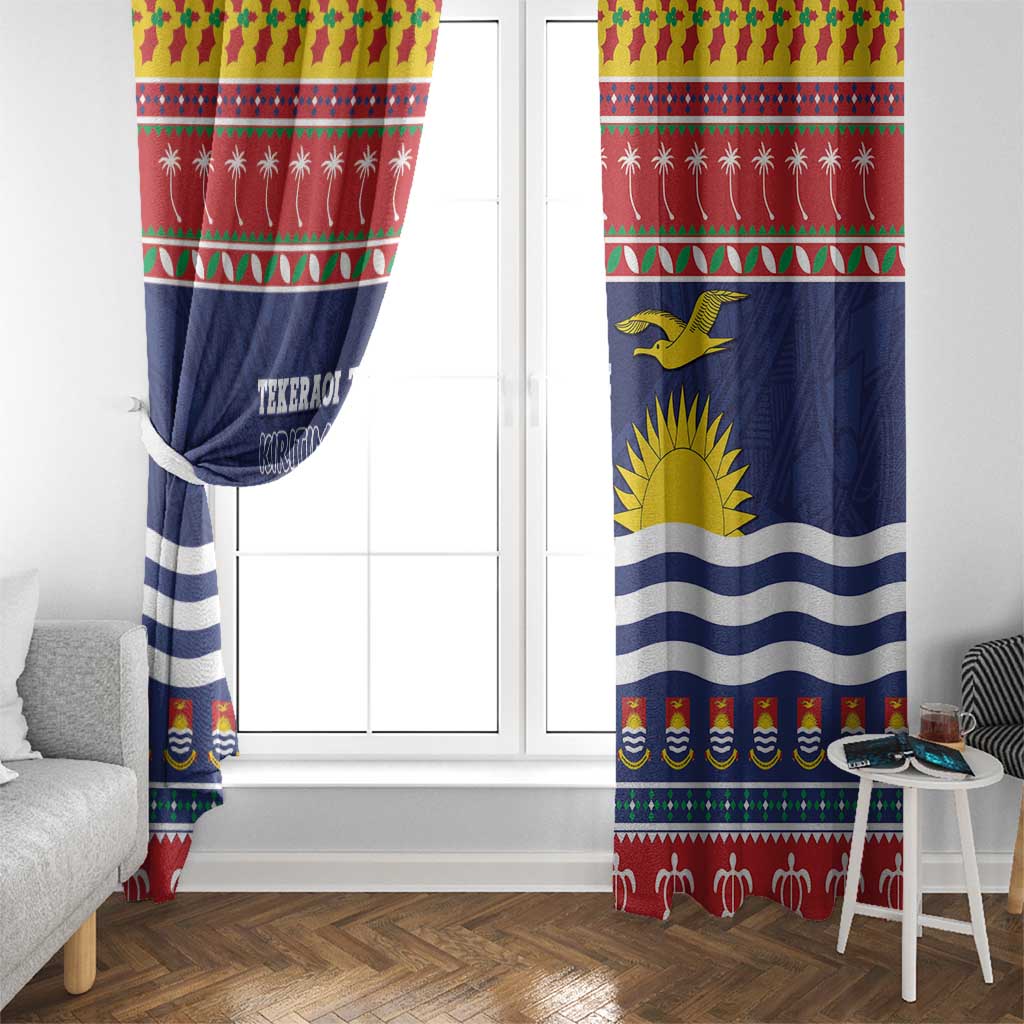 Kiribati Christmas Window Curtain Coat Of Arms Tekeraoi Te Kiritimati