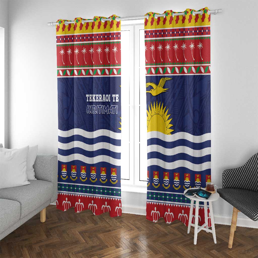Kiribati Christmas Window Curtain Coat Of Arms Tekeraoi Te Kiritimati