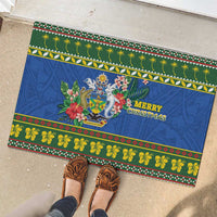 Solomon Islands Christmas Rubber Doormat Coat Of Arms Merry Xmas