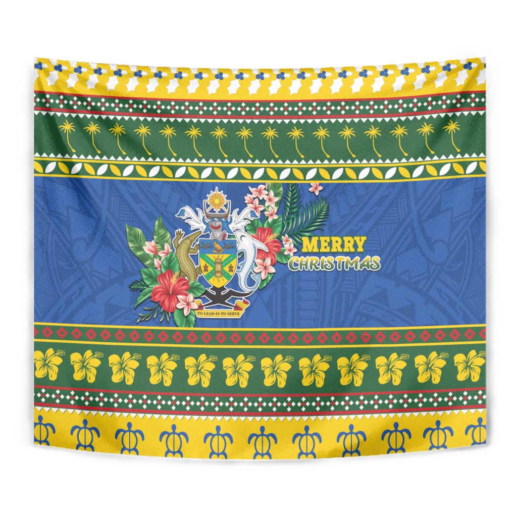 Solomon Islands Christmas Tapestry Coat Of Arms Merry Xmas