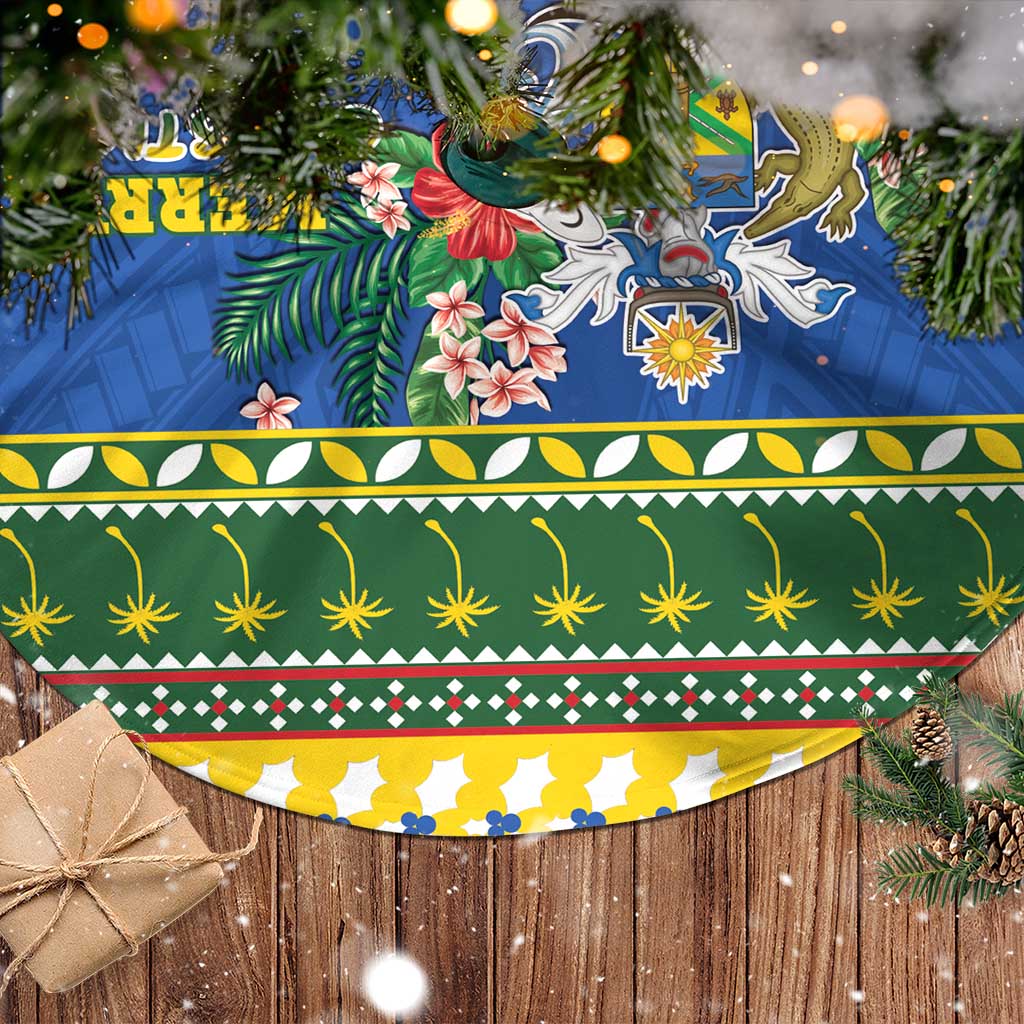 Solomon Islands Christmas Tree Skirt Coat Of Arms Merry Xmas