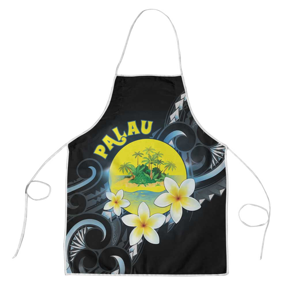 Palau United Nations Day Apron Polynesian Curves Plumeria - Polynesian Pride