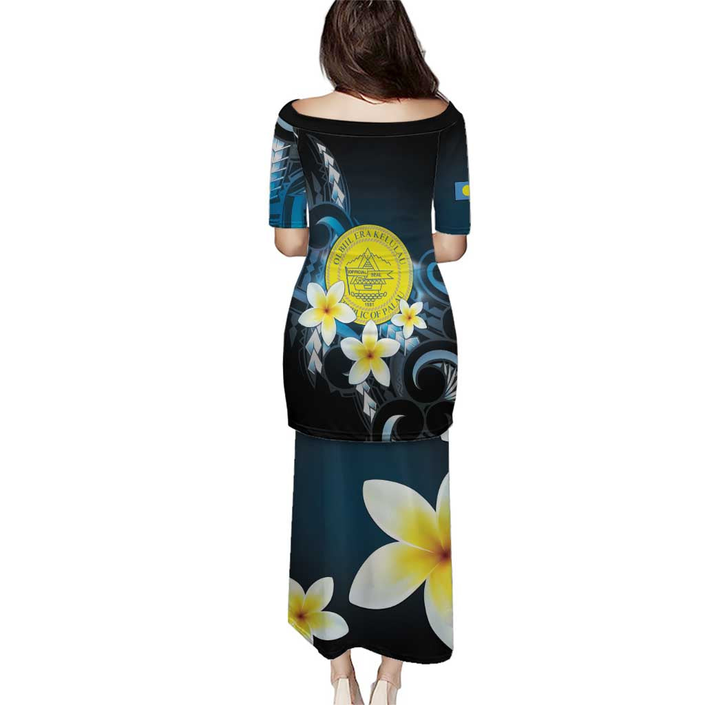 Palau United Nations Day Puletasi Polynesian Curves Plumeria - Polynesian Pride