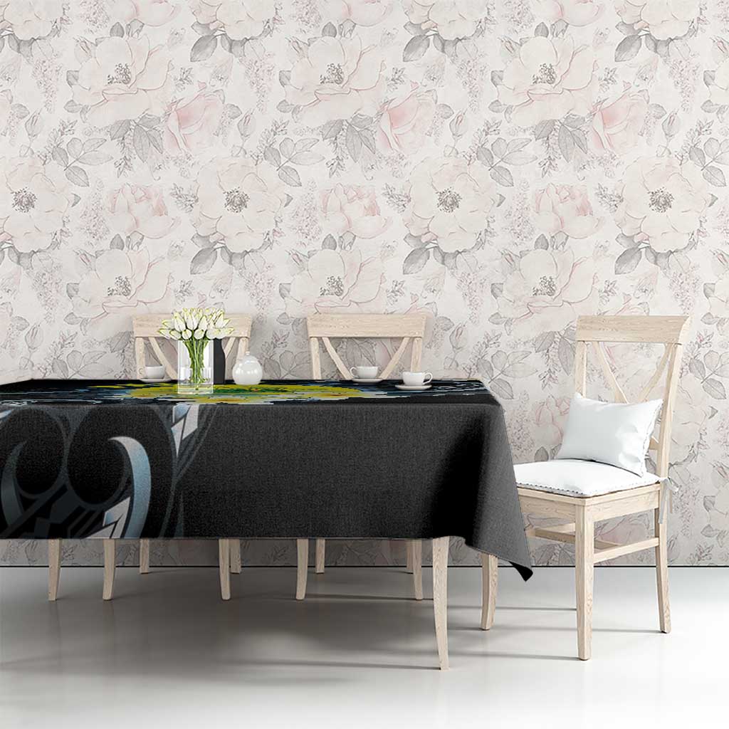 Palau United Nations Day Tablecloth Polynesian Curves Plumeria - Polynesian Pride