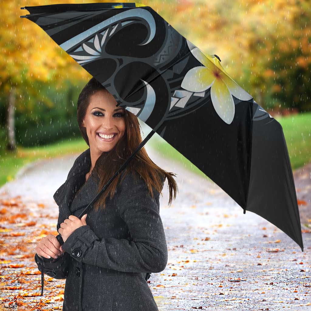 Palau United Nations Day Umbrella Polynesian Curves Plumeria - Polynesian Pride