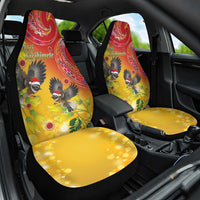 New Zealand Piwakawaka Christmas Car Seat Cover With Maori Pattern LT05 One Size Yellow - Polynesian Pride