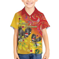 New Zealand Piwakawaka Christmas Hawaiian Shirt With Maori Pattern