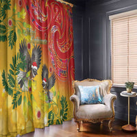 New Zealand Piwakawaka Christmas Window Curtain With Maori Pattern