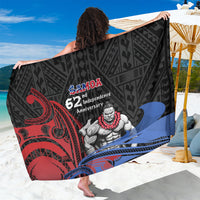 Samoa Independence Day Sarong Samoan Warriors Ula Fala LT05 One Size 44 x 66 inches Black - Polynesian Pride