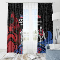 Samoa Independence Day Window Curtain Samoan Warriors Ula Fala LT05 - Polynesian Pride