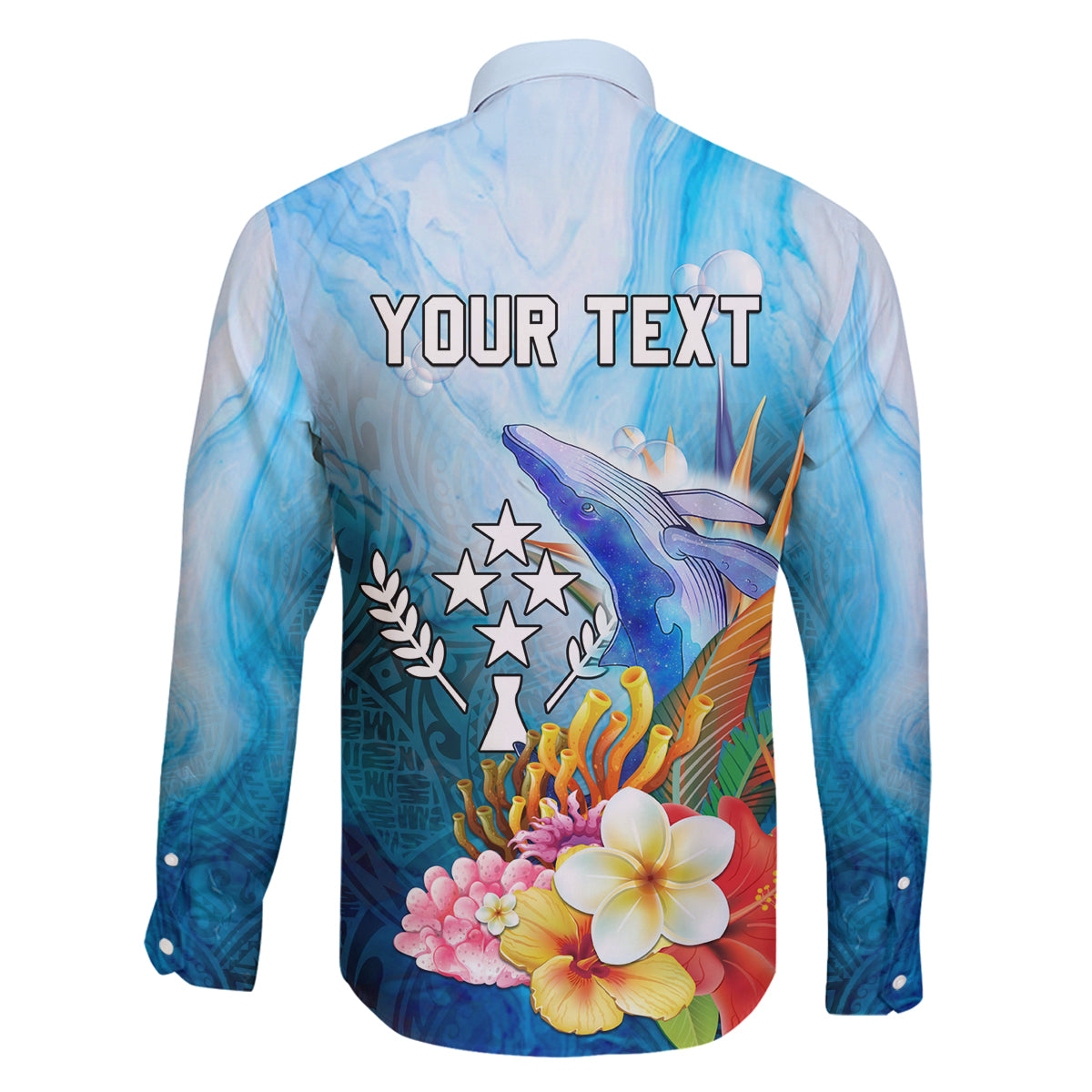 Personalised Kosrae Constitution Day Family Matching Tank Maxi Dress and Hawaiian Shirt Humpback Whale Tropical Flowers LT05 - Polynesian Pride