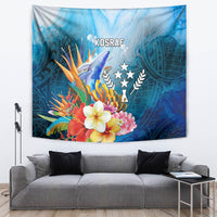 Kosrae Constitution Day Tapestry Humpback Whale Tropical Flowers LT05 - Polynesian Pride