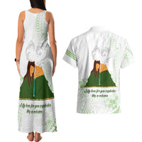 Personalised I LAVA YOU Volcano Valentine Couples Matching Tank Maxi Dress and Hawaiian Shirt Polynesian Tribal Pattern LT05 - Polynesian Pride